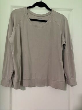 Kyte BABY Lightweight Crewneck Sweatshirt in Almond
